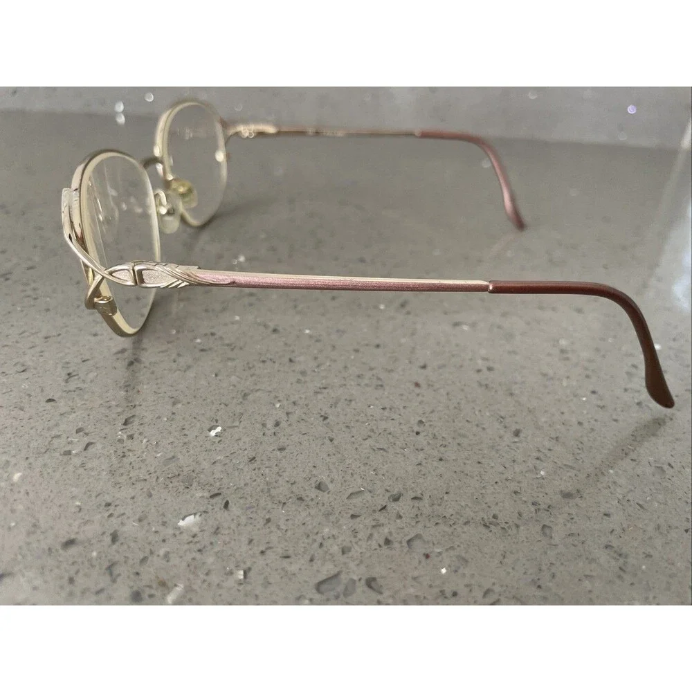 Marchon Tres Jolie Eyeglasses Frames ONLY 110 662 Gold Full Rim Oval 54-17-130